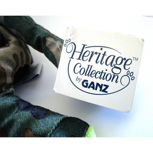 Vintage Irideskin Frog Heritage Collection by Ganz Camouflage Stuffed Plush NWT - Picture 6 of 10